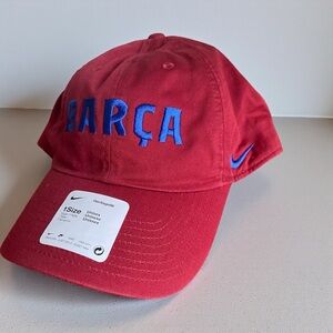 Nike FC Barcelona Heritage86 Cap Team Crimson OSFM New with Tags Unique Size